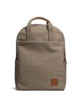 DailyObjects Khaki Beige Field Daypack|Casual backpack fits upto 14" inch laptop with Luggage Sleeve| Unisex Travel Backpack | Made of Durable Canvas Material | Zippered Compartments with Pockets