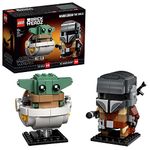 LEGO BrickHeadz Star Wars The M&alorian&The Child 75317 Building Kit (295 Pcs),Multicolor