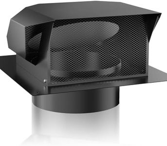 [Upgrade Airflow] Hon&Guan Removable Roof Vent Cover, 6 Inch Roof Vents for Houses, 6'' Exhaust Vent Wall Vent for Ventilation System-with Damper and Two New Small Vents,Galvanized Steel