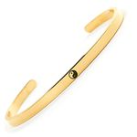 BERGERLIN Yin Yang bracelet - Ying Yang bangle of stainless steel in gold Symbols