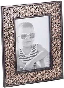 Creative Scents Dublin Brown 5 X 7 Picture Frame - Wall Decor Living Room or Table Top - Desktop Photo Display with High Definition Glass Front & Easel Back, for Entryway, Bedroom or Coffee Table