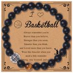 Basketball Gifts for Boys Basketball Bracelet for Basketball Party Favors Accessories Inspirational Sport Beads Ball Bracelet Gifts for Teen Boys