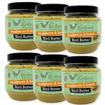 The Birdfood Warehouse Mealworm & Insect Bird Butter 375g, 6 Pack, Wild Bird Food, Peanut Butter for Birds, Yellow