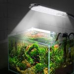 RS Electrical (RS- S400 | 8 Watts- Ultra Thin LED Series Clip On Lamp Aquarium Planted LED Light Suitable for 25-50 Cm Fish Tank | Blue+ White (RS-S400 / 8W / 25-50cm)