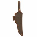 TOURBON Leather Fixed Blade Knife Sheath 8 inch Knives Pouch for Belt with Fire Starter Holder Loop