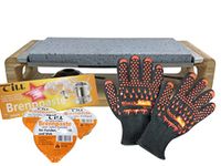 Black Rock Grill Premium Steak Sharing Set - Hot Stone Cooking, Serves 2 to 4 People, Includes Gloves and Burners. A Great Foodie Gift