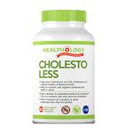 Healthology CHOLESTO-LESS | Cholesterol Supplement | Lowers LDL with Beta-Sitosterol (Plant Sterol Ester), Red Yeast Rice, Ubiquinol (Active CoQ10) | Supports Healthy Heart and Cardiovascular Function