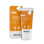 The Derma Co 1% Hyaluronic Sunscreen Aqua Gel SPF 50 PA++++ I For Oily, Dry, Acne-prone Skin | Ultra Lightweight Texture I Non-Greasy I No White Cast | Broad Spectrum Protection & Blue Light Protection | For Men & Women | 80 g