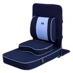 Friends of Meditation Extra Large Relaxing Buddha Meditation and Yoga Chair with Back Support Cushion and Meditation Block (100% Cotton, Purple, Seat Size: 24x22 inches)