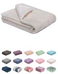 Fuzzy Blanket or Fluffy Blanket for Baby, Soft Warm Cozy Coral Fleece Toddler, Infant or Newborn Receiving Blanket for Crib, Stroller, Travel, Decorative (28Wx40L, XS-White)