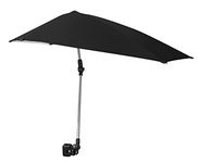 Sport-Brella Versa-Brella SPF 50+ Adjustable Umbrella with Universal Clamp, Black