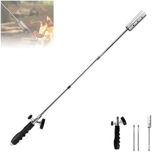 Sherem Weed Terminator, Detachable Long Arm Weed Torch Valve, Weed Flame Torch, Weed Torches for Outside, Small Blow Torch for Weeds, Flame Thrower for Weeds, Blow Torch Weed Burner (A)
