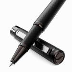 Scriveiner All Black Rollerball Pen - Stunning Luxury All Metal Matt Black Rollerball, Schmidt Refill, Quality Executive Writing Pen for the Office, Journaling or Gift Set for Men & Women