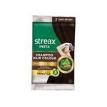 Streax Str Insta Shampoo Hair Colour Bur - 25Ml (Pack Of 8), Dark Brown