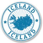 2 x Iceland Vinyl Sticker iPad Laptop Car Luggage Travel Tag Map Flag Gift #4714 (10cm x 10cm)