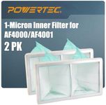 POWERTEC 75006-P2 1 Micron Inner Filter for POWERTEC AF4000, AF4001/ WEN 3410/ Shop Fox W1830 Air Filtration System, 2pk, Air Filtration Systems Woodworking for Shop Dust Collectors, Workshop & Garage