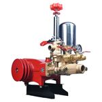 BALWAAN HTP Pump BH-83 High Pressure Triple Piston Sprayer Pump | Iron Head | 4 Inch Iron Pulley | Up to 200m Spray Range | Heavy-Duty Agriculture & Gardening Pump