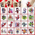 20 Pcs Marvel Spidey and His Amazing Friends Temporary Tattoos Stickers Birthday Party Supplies Anime Cartoon Fake Tattoos Stickers Party Favors for Kids Boys Girls…