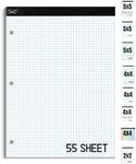 Mr. Pen- Engineering Paper Pad, Graph Paper, 5x5 (5 Squares per inch), 8.5"x11", 55 Sheets, 3-Hole Punched, Engineering Pad, Grid Paper, Graphing Paper, Computation Pads, Drafting Pad, Blueprint Paper