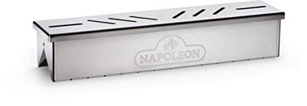 Napoleon Stainless Steel Smoker Box 67013 Add Smoky Flavor to BBQ, Easily Turn Gas Grill Into Smoker, Add Wood Chips or Chunks to Smoke Food on Barbecue