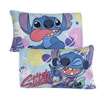 Disney Lilo & Stitch Kids Pillowcase 2 Pack EXPRESSIONS Reversible Soft and Light Standard Size Set 20"x30" (Official Disney Product)