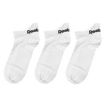 Reebok Womens One Series Training 3 Pairs Socks, White/White/Tin Grey, L EU