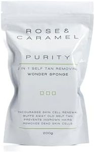 Rose & Caramel Purity Buff Away, Tan Erasing Soap Sponge. Mango Scent, Rapid Removal, Best Fake Tan Remover. Exfoliating Body Scrub, Bath & Shower Body Scrub Exfoliating Sponge (200g)