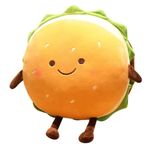 Goylmc Hamburger Plush Pillow - Hamburger Stuffed Pillow - Food Plush Pillow - Home Decoration Christmas Birthday Gift for Kids Boys Girls (13.7")