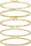 AOZEL Ankle Bracelets for Women 14K