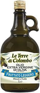 Le Terre di Colombo – Huile d’olive extra-vierge, à la saveur légère et fruitée et produite en Europe, 1 l