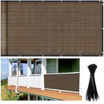 Balcony Privacy Screen,5 x 50 ft Privacy Fence Outdoor Mesh Windscreen Garden Fence,UV-Resistant Privacy Fence Screen for Outdoor Balcony Backyard Deck Porch Patio