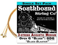 Acoustic Medium 3-String Cigar Box Guitar Strings - Low Open G