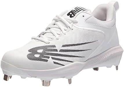 New Balance Men's FuelCell 4040 V6 Metal Baseball Shoe, White/Black, 11