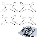 Gas Ring Reducer Universal,Forreen 4 Pieces Trivet Stove Top Iron Non-Slip Stable Heat Resistant Rustproof Durable Gas Hob Pan Support for Kitchens, Coffee Machines, Ovens, Gas Hobs