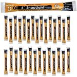 Cyalume SnapLight Orange Light Sticks – 6 Inch Industrial Grade, High Intensity Glow Sticks with 12 Hour Duration (Pack of 30)