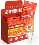 BRAMBLE 40 Hand Warmers Reusable (20 Pairs, 8 Hours Heat Over 10 Days) - Pocket Warmer Pads for Golf, Hiking & Sport