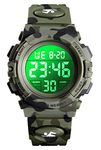 Digital Watch for Boys Girls, Waterproof Sport Kids Watches with Alarm/Stopwatch/12-24H, Childrens Electronic LED Wrist Watch for Junior Teenagers Boy - Camouflage