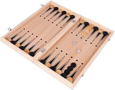 Jsdoin 3-in-1 Wooden Chess Set – Chess, Checkers, Backgammon