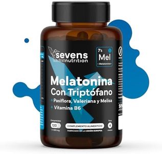 Melatonina 1,9mg con Triptófano - Pastillas para dormir bien y descansar – 120 Cápsulas para 4 meses – Ayuda a conciliar el sueño profundo – Con Valeriana, Pasiflora y Melisa – Hecho en España