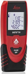 Leica DISTO D1 130ft Laser Distance Measure with Bluetooth 4.0, Black/Red