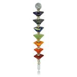 Reiki Crystal Products Natural 7 Chakra Healing Wand for Reiki Healing and Crystal Healing Stone Wends (Color : Multi)