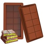 Webake Deep Chocolate Bar Moulds Silicone 2 Pcs Big Chocolate Bar Moulds Deep Chocolate Mould Thick Chocolate Bar Mould Candy Moulds