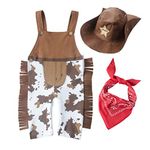 LXKIKMM Baby Toddler Boy Cowboy Outfit Rodeo Birthday Costume Woody 12-18 Months