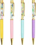 NPW 4 PACK SPRINKLE PENS - Cute Confetti Pen Set; Trendy Stationery Art Supplies, Ballpoint Pens for Journal Writing or Planners; Great Gift for Teen Girls, Kids, Women or Teachers