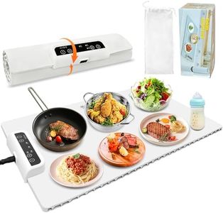 Anatole Calentador de Alimentos Platos Eléctrico Bandeja de Calentamiento Plegable de Silicona Tabla Calefactora de Superficie Integral con 3 Temperatura Tiempo Ajustables para Buffet Fiesta