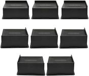 MYMULIKE Bed Risers 4 inch Rectangular Oversized Heavy Duty Up to 6000lbs Furniture Risers 8 Pack Couch Risers,Chair Elevators