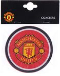 signs-unique Manchester United Football Club set of 2 rubber drinks mats/coasters (bb)