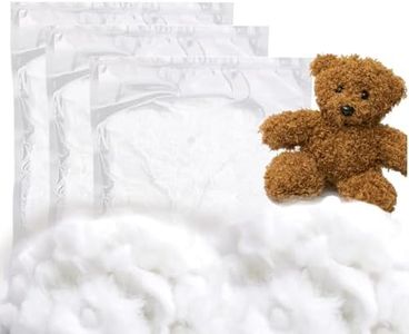 Polyester Fiberfill Stuffing for Stuffed Animals, Cotton Pillow Filling, Snow Fluff for Crafts, Bulk Cotton Fiber Batting for Decorating & Fake Clouds (2.2, Pounds)
