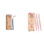 Sanfe Women Bikini Line Trimming Razor (1 Unit) & Glide Face Razor For Painfree Facial Hair Removalwhite, 3 Count