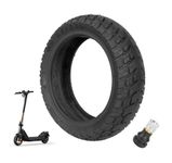 ZAITUO 9.5 x 2.50 9.5" Rubber Explosion-proof Tubeless Tire + Straight nozzle Replacement for NIU Kick Scooter KQi3 Pro/Max/Sport Electric Scooter Vacuum Tyre Wheel Parts (1)